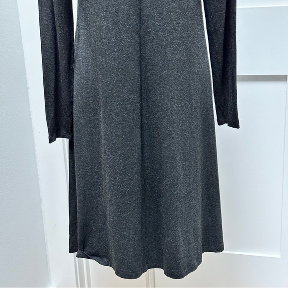 EILEEN FISHER High Back Long Sleeve V-Neck Knee Length Dress - Picture 7 of 10